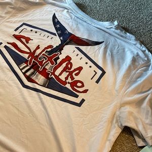 Short sleeve athletic material salt life tshirt size medium